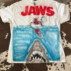 Kids JAWS Graphic T-Shirt - White and Red